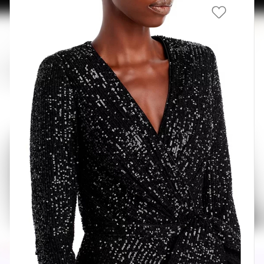 Eliza J Sequined Wrap Gown - Picture 7 of 10